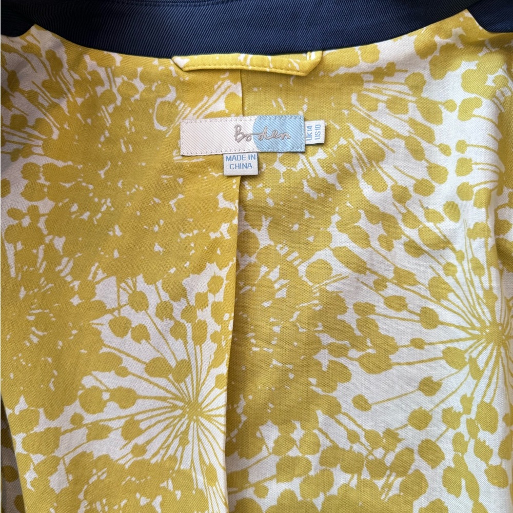 Boden Single Breast Navy Blazer Jacket - Picture 5 of 12